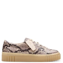 Γυναικεία Sneakers Snake Γκρι Δέρμα MAYHILL WALK Clarks