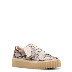 Γυναικεία Sneakers Snake Γκρι Δέρμα MAYHILL WALK Clarks