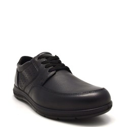 Ανδρικά Δετά Παπούτσια Μαύρο Δέρμα 550900 Imac