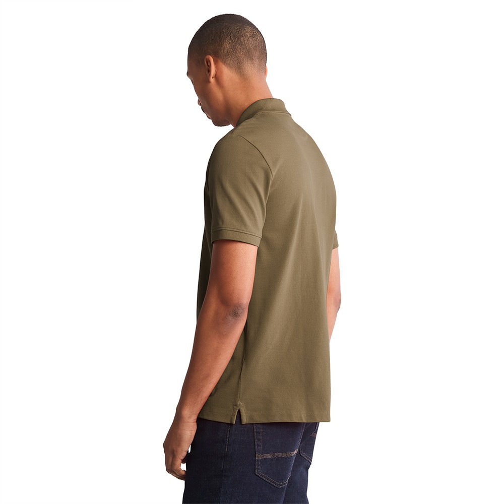 TIMBERLAND</br>Ανδρικό Polo T-shirt Χακί SS Millers River Pique Polo Regular A26N4-A58 Timberland