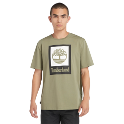Ανδρικό T-shirt Χακί SS All Gender Stack Logo Colored Authentic Tee A5QS2-590 Timberland