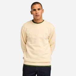 Ανδρικό Φούτερ Μπεζ Hampton Embroidery Tonal Crew Neck Sweatshirt A6VG6-EFL Timberland