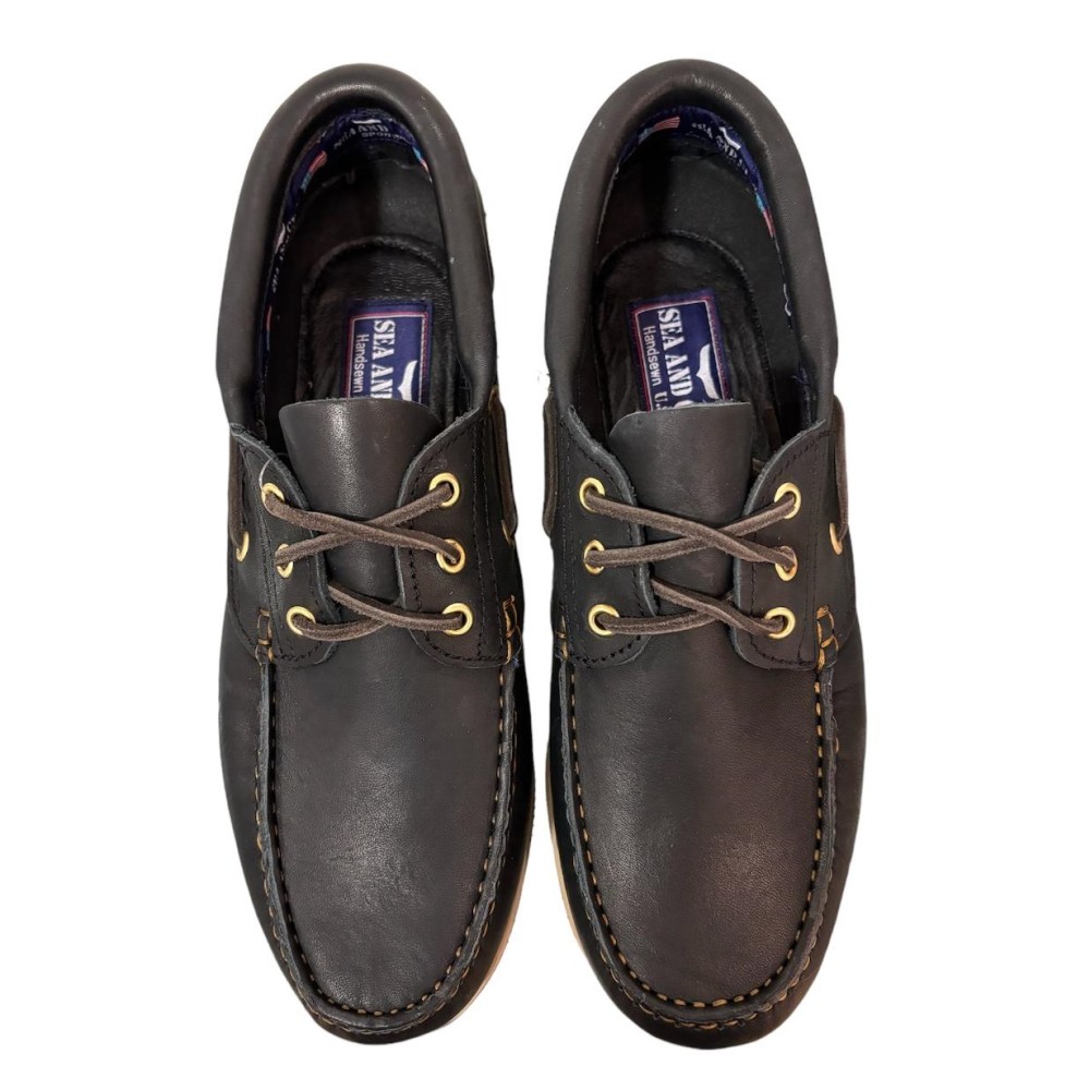 SEA & CITY</br>Ανδρικά Boat-shoes/Ιστιοπλοϊκά Μαύρο Δέρμα C5 DALLAS2 Sea & City