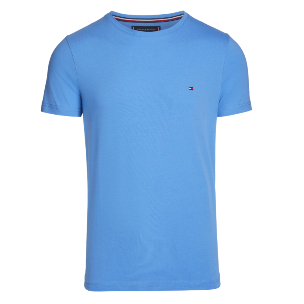 TOMMY HILFIGER</br>Ανδρικό T-shirt Γαλάζιο Stretch Extra Slim Fit MW0MW10800-C30 Tommy Hilfiger