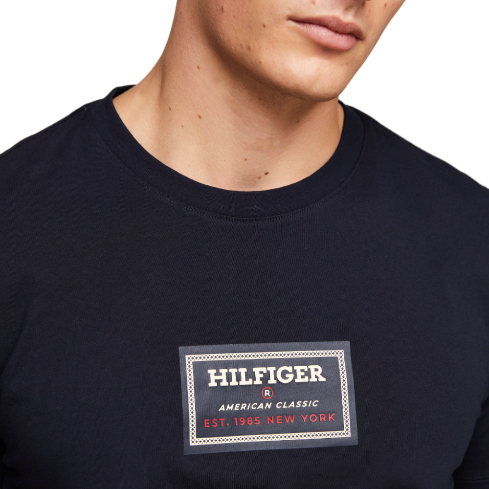 TOMMY HILFIGER</br>Ανδρικό T-shirt Μπλε Label HD Print Regular Fit MW0MW34391-DW5 Tommy Hilfiger