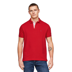 Ανδρικό Polo T-shirt Κόκκινο MW0MW34753-XLG Tommy Hilfiger