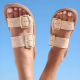 FANTASY SANDALS</br>Γυναικεία Mule Ροζ Χρυσό Δέρμα S331 TAYLOR Fantasy Sandals