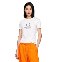 TOMMY HILFIGER</br>Γυναικείο T-shirt Λευκό WW0WW41761-YCF Tommy Hilfiger